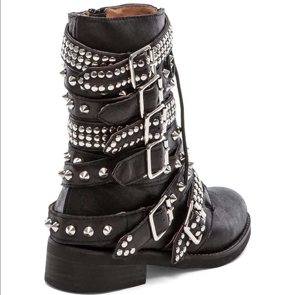 Jeffrey Campbell Cruzado Studded Boots Moto Boot - Picture 4 of 8